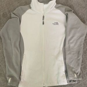North Face ladies medium grey and white fleece